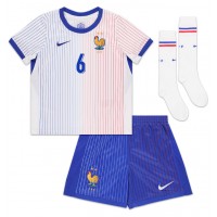 Camiseta Francia Eduardo Camavinga #6 Visitante Equipación para niños Eurocopa 2024 manga corta (+ pantalones cortos)